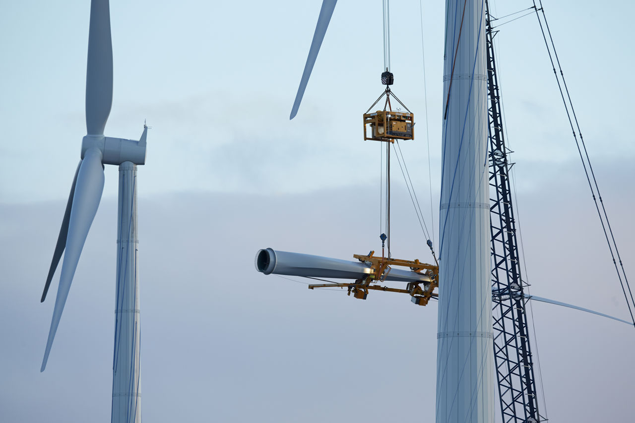 Construction of Stamåsen wind farm